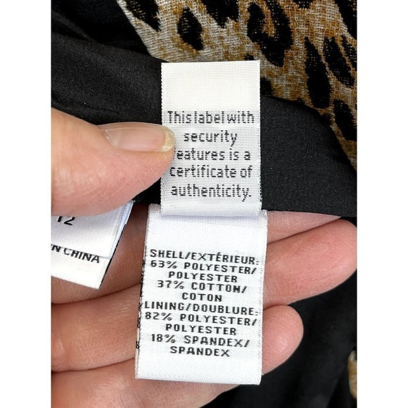 Diane von Furstenburg Britta Leopard Print Overcoat SZ 12 - Picture 10 of 12